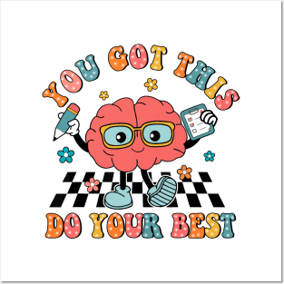 It’s Test Day You Got This, Rock the Test, Faux Glitter Test Day, Testing, Teacher Quotes, Groovy Testing Posters and Art